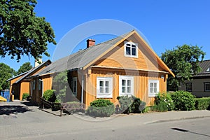 Trakai village, wooden housea