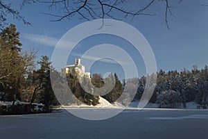 Trakoscan castle in winter