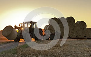 Traktor at work on a field