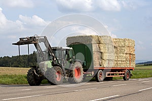 Traktor at work on a field