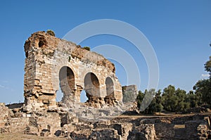 Tralleis Ancient City from Aydin City in Aegean coast of Turkey