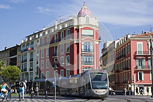 Tram in city of Nice