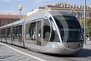Tram in city of Nice