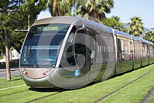 Tram in city of Nice