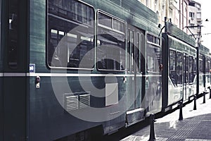 Tram in the city of Sofia. Bulgaria