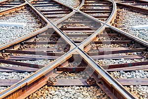 Tram crossing tracks