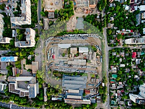 Tram depot where there are trams.