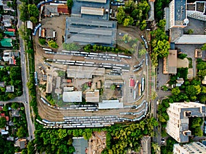 Tram depot where there are trams.