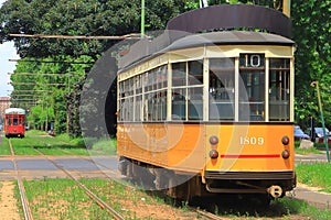 Tram di Milano in Italia photo