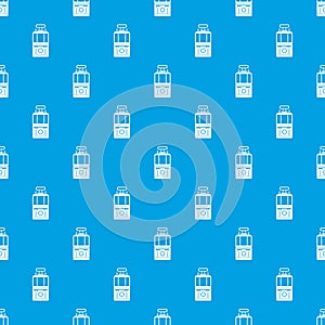 Tram front view pattern seamless blue