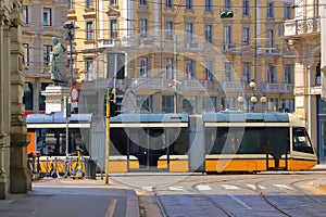 Tram giallo milano photo