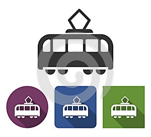 Tram icon in different variants