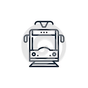 tram icon vector from holland concept. Thin line illustration of tram editable stroke. tram linear sign for use on web and mobile