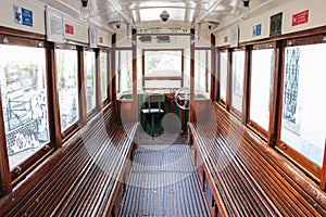 Tram interior. Lisbon . Portugal photo