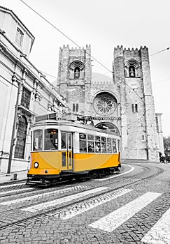 Tram line 28E of the tram Lisbon Portugal photo