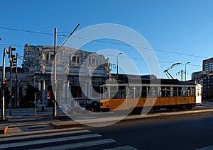 Tram in Milan.