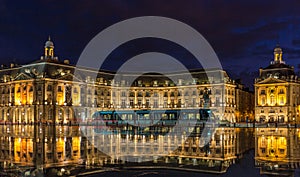 Tram on Place de la Bourse in Bordeaux