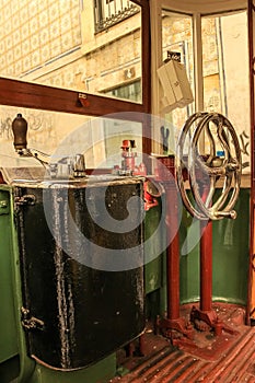 Tram s driver compartment. Lisbon . Portugal photo