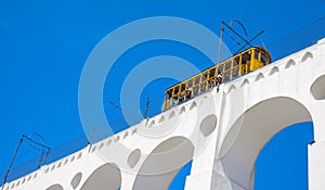 Tram of Santa Tereza Bonde de Santa Teresa in Rio de Janeiro -