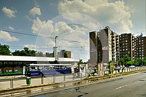 Tram shelter, Budapest, Hungary