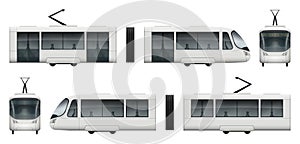 Tram train vector mock-up photo