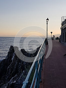 Tramonto passeggiata Garibaldi nervi genova italy