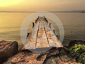 Tramonto sul lago di Bolsena