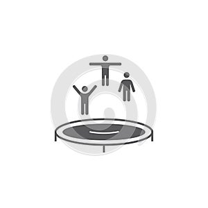 Trampoline jumping line icon. Vector signs for web graphics.