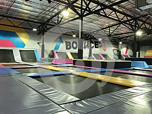 Trampolines indoor jumping. Next generation bounce playground and fun activity for all ages.