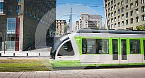 Tramway in Bilbao, Spain