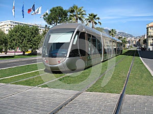 Tramway in city of Nice photo