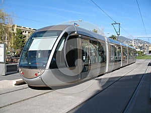 Tramway in city of Nice