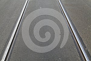 Tramway rails in east Berlin