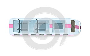 Tramway or Speed Train Top View Vector Icon