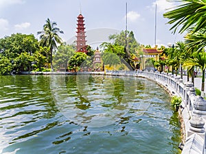 Tran Quoc Pagoda, the oldest temple in Hanoi, Vietnam
