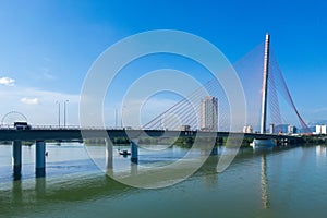 Tran Thi Ly bridge crossing Han River