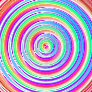 Trance hypnotic circle in psychedelic neon colors