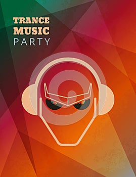 Trance music party poster photo
