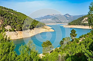 Tranco reservoir in Cazorla y Las villas nature reserve, Spain photo