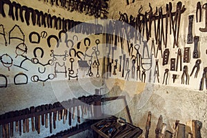 Tranditional smithy workshop interior