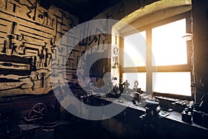 Tranditional smithy workshop interior