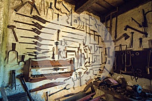 Tranditional smithy workshop tools