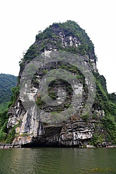 Trang An landscape complex, famous for its limestone karst peaks in Vietnam