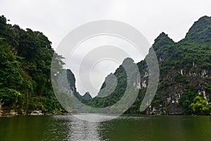 Trang An landscape complex, a UNESCO World Heritage site famous for its limestone karst peaks