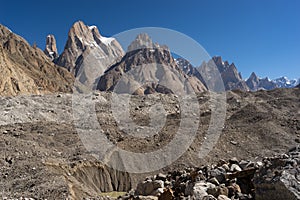 Trango tower family in Karakoram range, K2 trek, Pakistan
