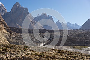 Trango tower family, Lobsang spire and Baltoro glacier, K2 trek, Pakistan