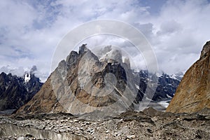 Trango Towers from Khorburtse