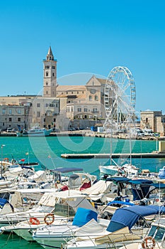 Trani waterfront with the beautiful Cathedral. Province of Barletta Andria Trani, Apulia Puglia, southern Italy.