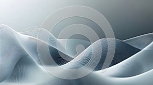 Tranquil Abstract Waves in Soft Blue Tones Against Light Backdrop ai generated