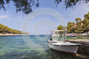 Tranquil Beach Lagoon on Hvar Island, Croatia photo